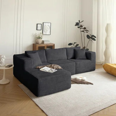 105 Inch Modular Sectional Sofa, L Shaped Couch With Deep Seat, Modern Modular Cloud Sectional Couch With Chaise, Upholstered Couches For Living Room, | Wayfair North America