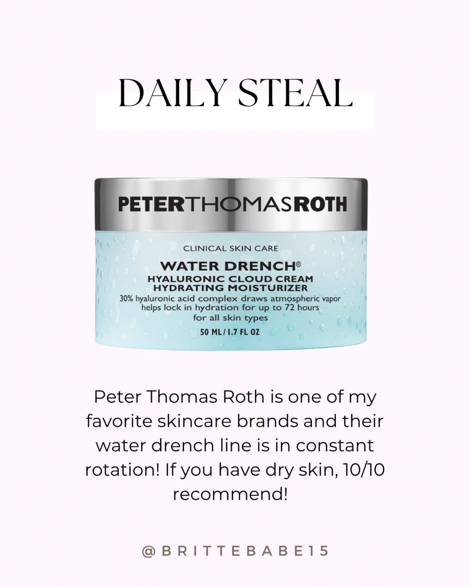 🚨 Peter Thomas Roth’s water drench moisturizer is 50% off today at Ulta! 

#LTKsalealert #LTKbeauty #LTKunder50