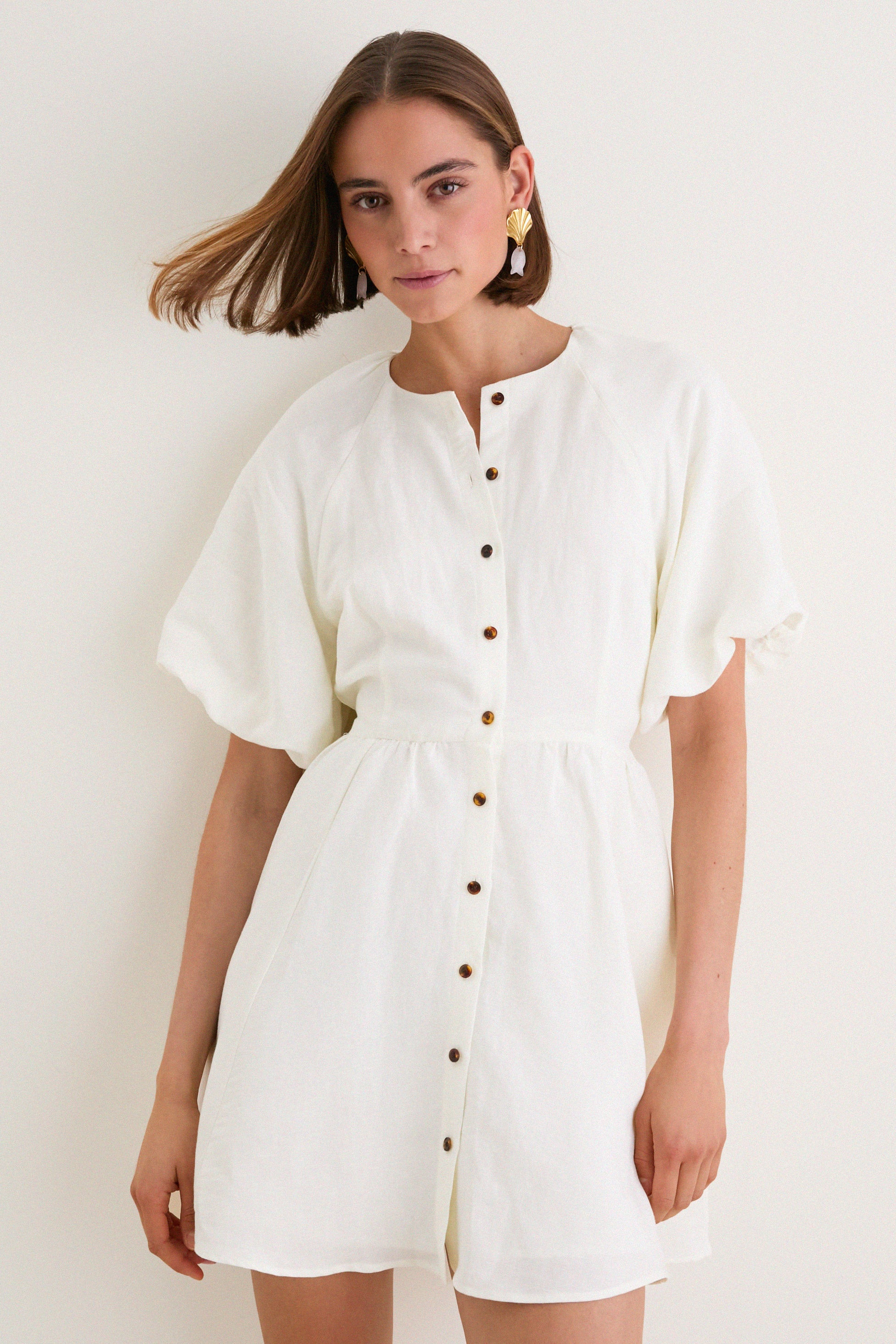 Star White Bastille Short Dress | Tuckernuck (US)