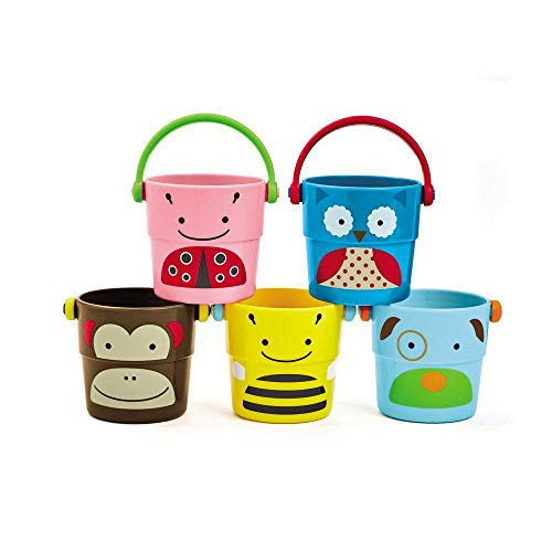Skip Hop Zoo Stack and Pour Buckets, Rinse Cups, Multi | Amazon (US)