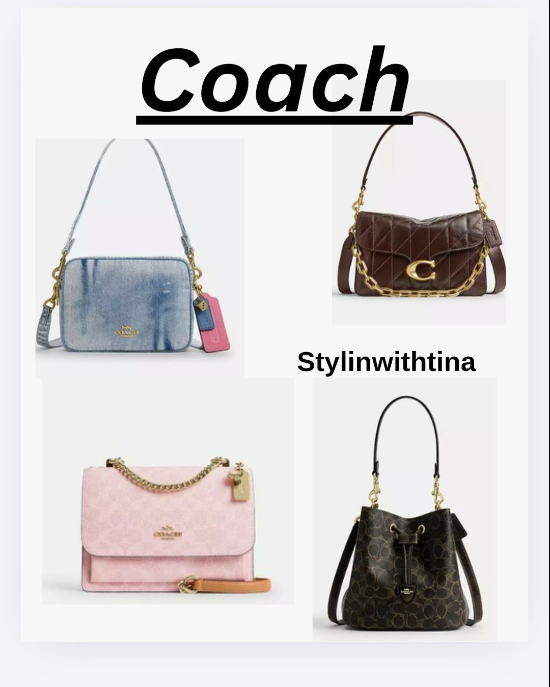 Loving these bags from Coach,So many cute styles for all seasons#stylinwithtina#coach#purse#bags#sale#gift#travel#crossbodybags#easter#mothersday#birthday#casualstyle

#LTKTravel #LTKgrwm #LTKmomlife