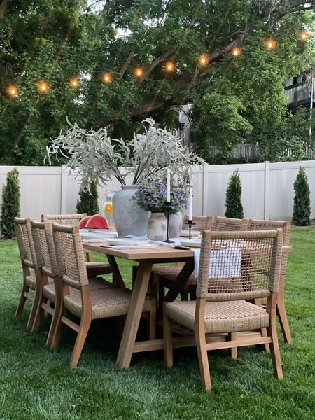 We are in love with this outdoor table and chair set! The wood color is so beautiful! Sits up to 8! They also come with white cushions at no extra charge. (Not included in picture) @walmart #walmartpartner #walmart #walmarthome #outdoortable

Follow my shop @homielovin on the @shop.LTK app to shop this post and get my exclusive app-only content!

#LTKSeasonal #LTKHome #LTKSaleAlert