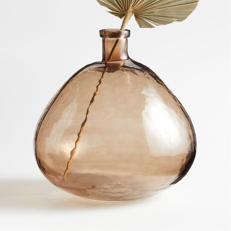 Amber Glass Vase 13" + Reviews | Crate & Barrel | Crate & Barrel