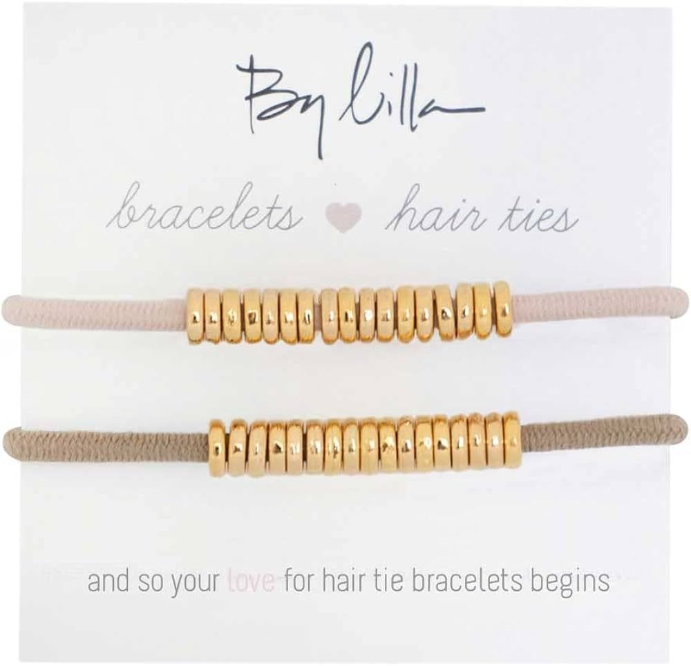 Disc Ponytails Hair Ties and Bracelets - Set of 2 Hair Tie Bracelets - Hair Ties for Women - No C... | Amazon (US)