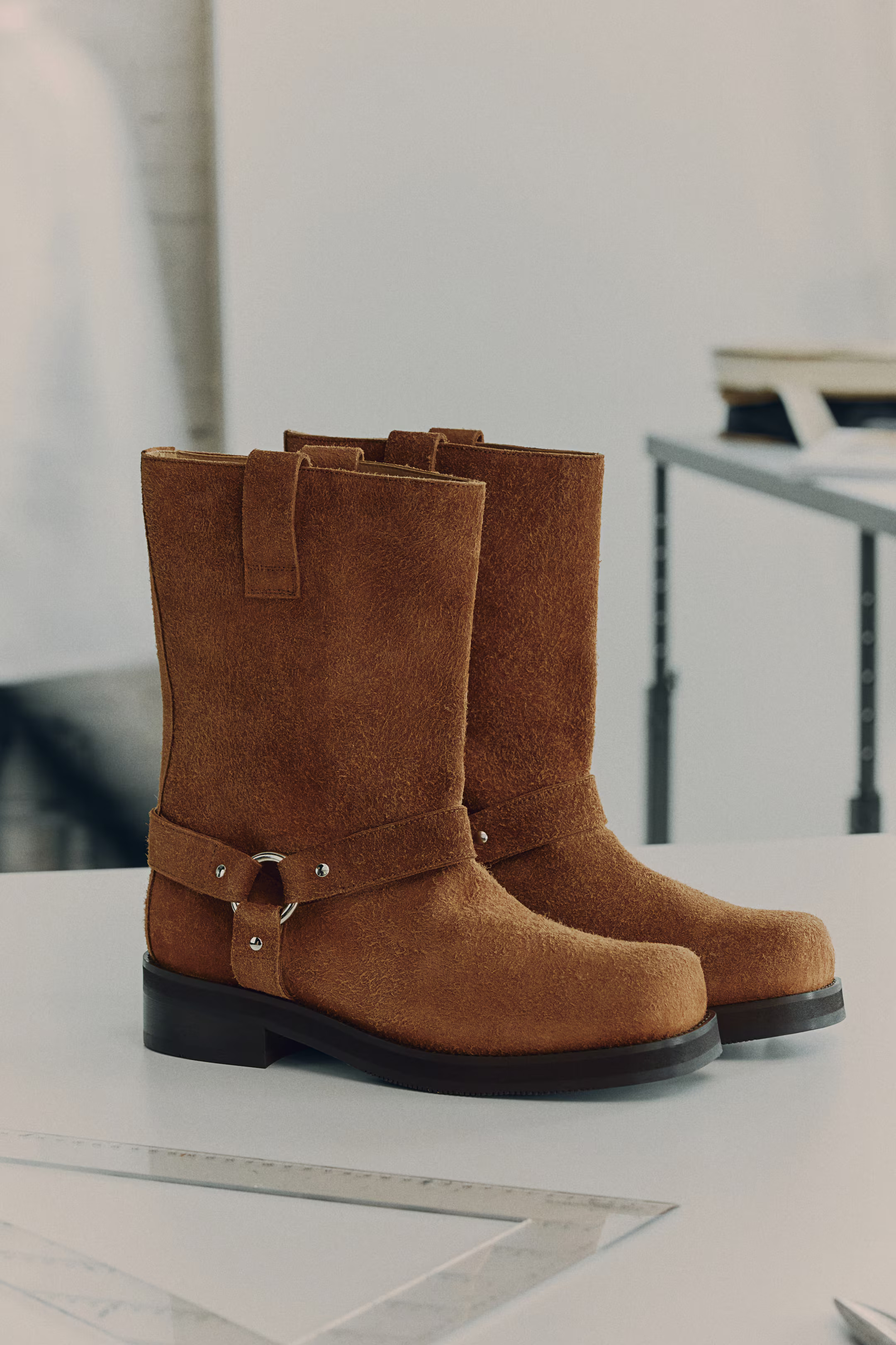 Suede Biker Boots | H&M (US + CA)