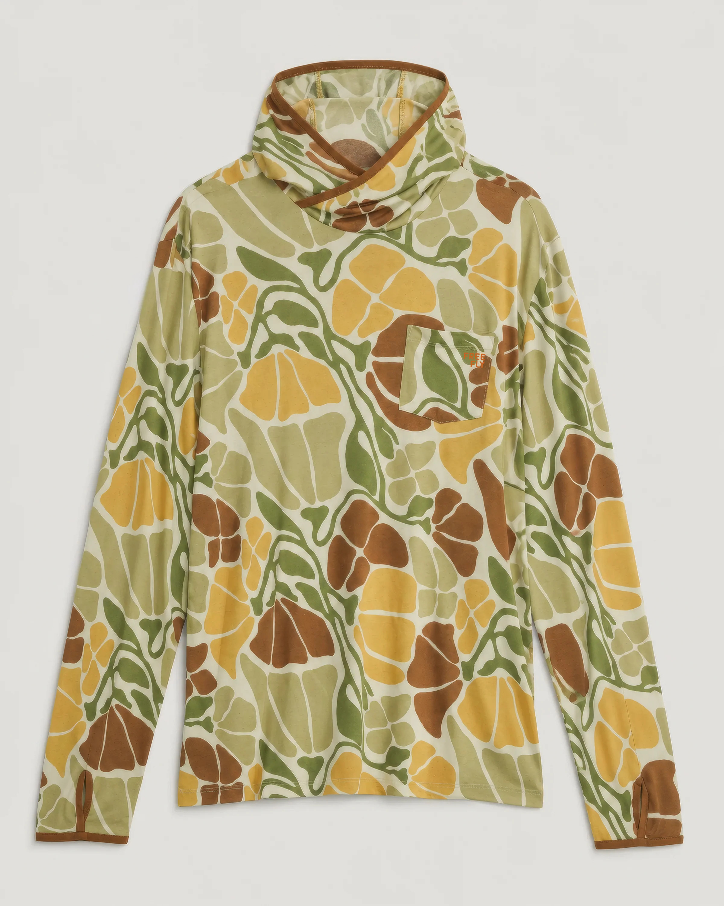 Men's Bamboo Lightweight Hoodie - Floral Camo | Free Fly Apparel