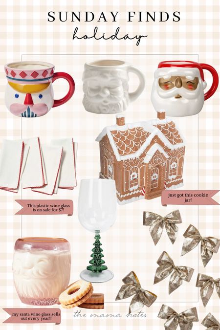 Cutest holiday finds 
Santa mug
Nutcracker mug 
Gingerbread house 

#LTKHolidaySale