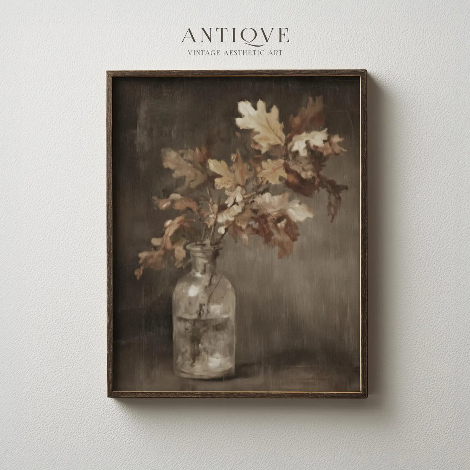 Dry Leaves in Bottle | Rustic Botanical Still Life | Autumn Farmhouse Print | 2963_V | Etsy (Global)