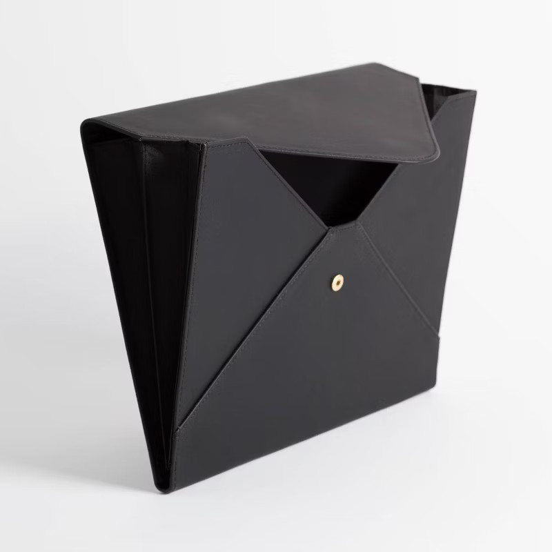 U Brands Vegan Leather Document Holder Black: Office Supplies Desk Organizer with 2 Compartments,... | Target