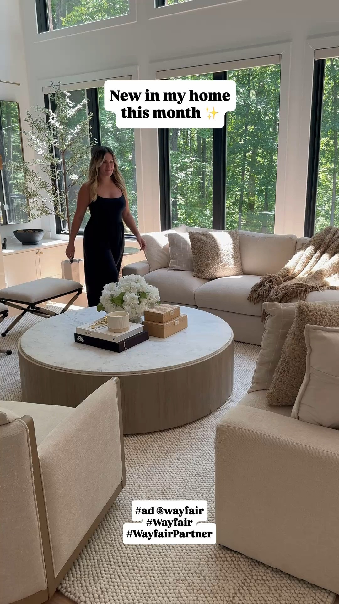 #ad @Wayfair  Mini home refresh. I added a new neutral textured wool rug , modern chenille counter stools and gold kitchen island chandelier. #wayfair #wayfairpartner

#LTKSaleAlert #LTKHome