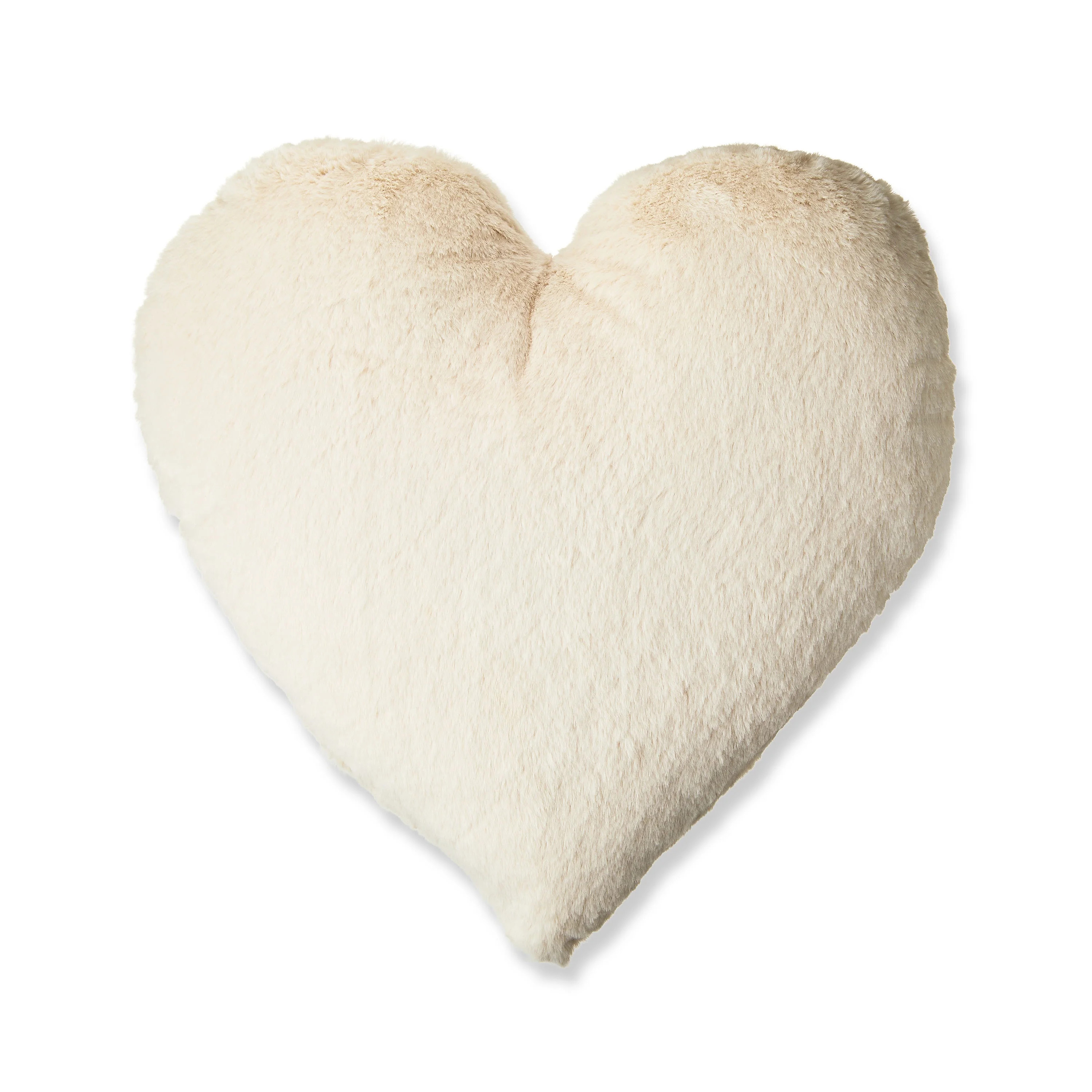 Valentine's Day White Fluffy Heart Decorative Throw Pillow, 15", by Way To Celebrate | Walmart (US)