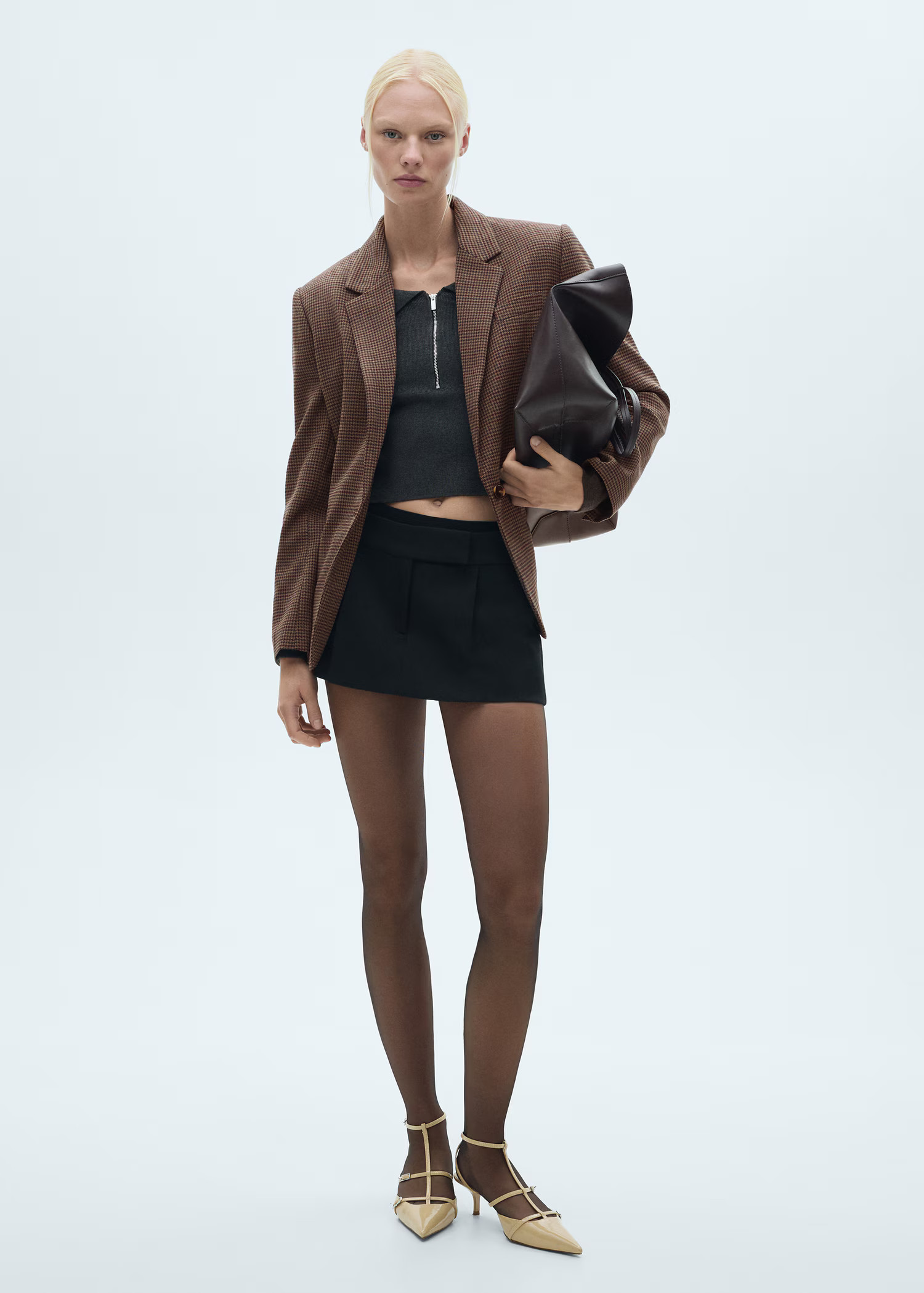 Houndstooth checked blazer - Women | MANGO USA | Mango (US/MX/AU)