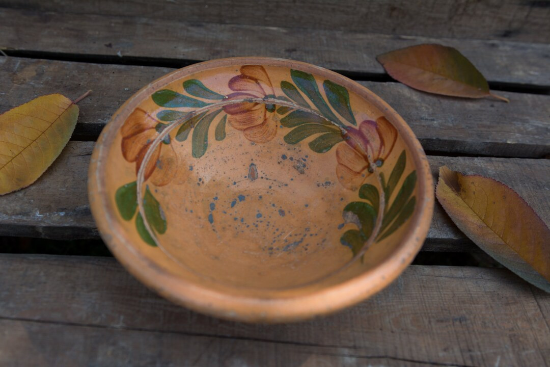 Antique  Clay Plate | Vintage Hungarian Pottery Bowl | Museal Hungarian Plate from 1890's | Etsy (CAD)