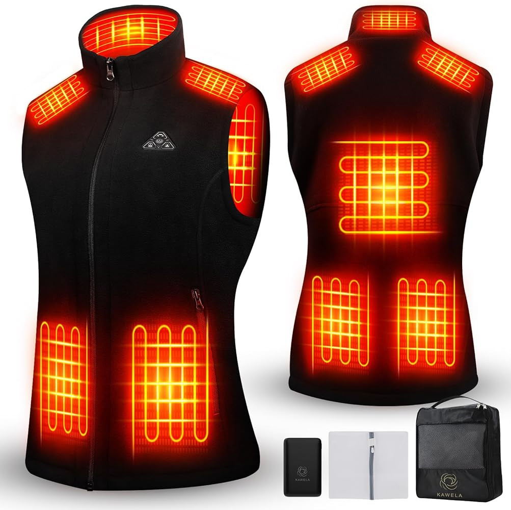 Heated Vest Women with Battery Pack, Lightweight Fleece Electric Heating Vest 8-Zones Warming for... | Amazon (US)