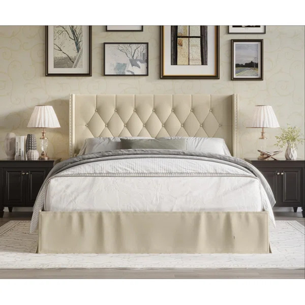 Bellamy King Tufted Upholstered Platform Bed | Wayfair North America