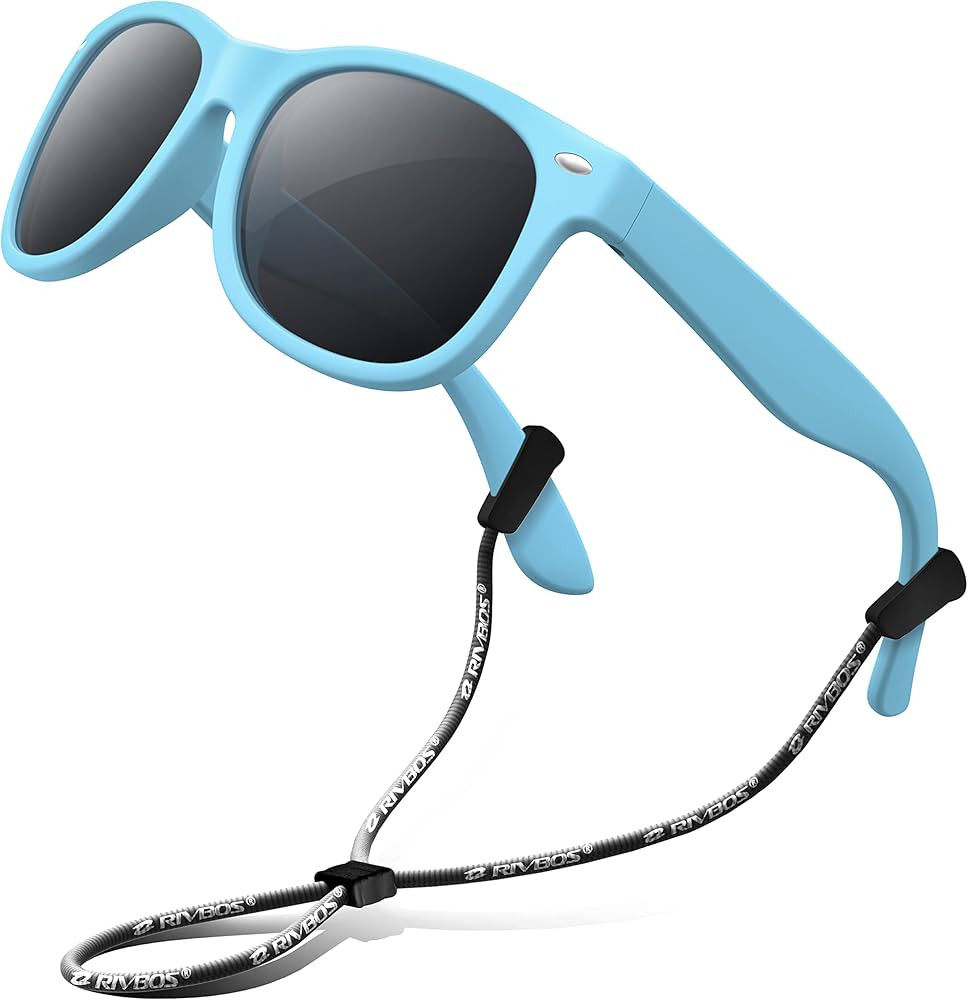 RIVBOS Kids Sunglasses Polarized UV Protection Flexible Rubber Glasses Shades with Strap for Boys... | Amazon (US)