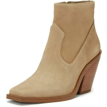 Vince Camuto Amtinda Tortilla Squared Toe Ankle Block Heeled Bootie Boot | Walmart (US)