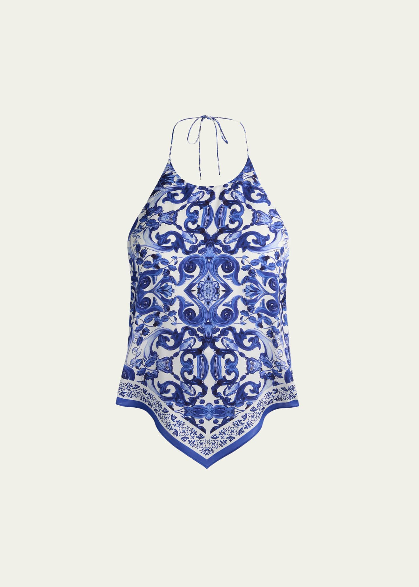 ALICE + OLIVIA Frenchie Handkerchief Halter Top | Bergdorf Goodman