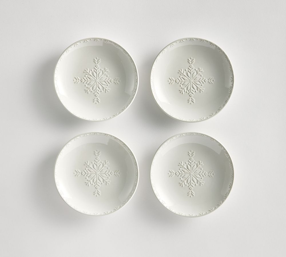 Fair Isle Embossed Appetizer Plates - Set of 4 | Pottery Barn (US)