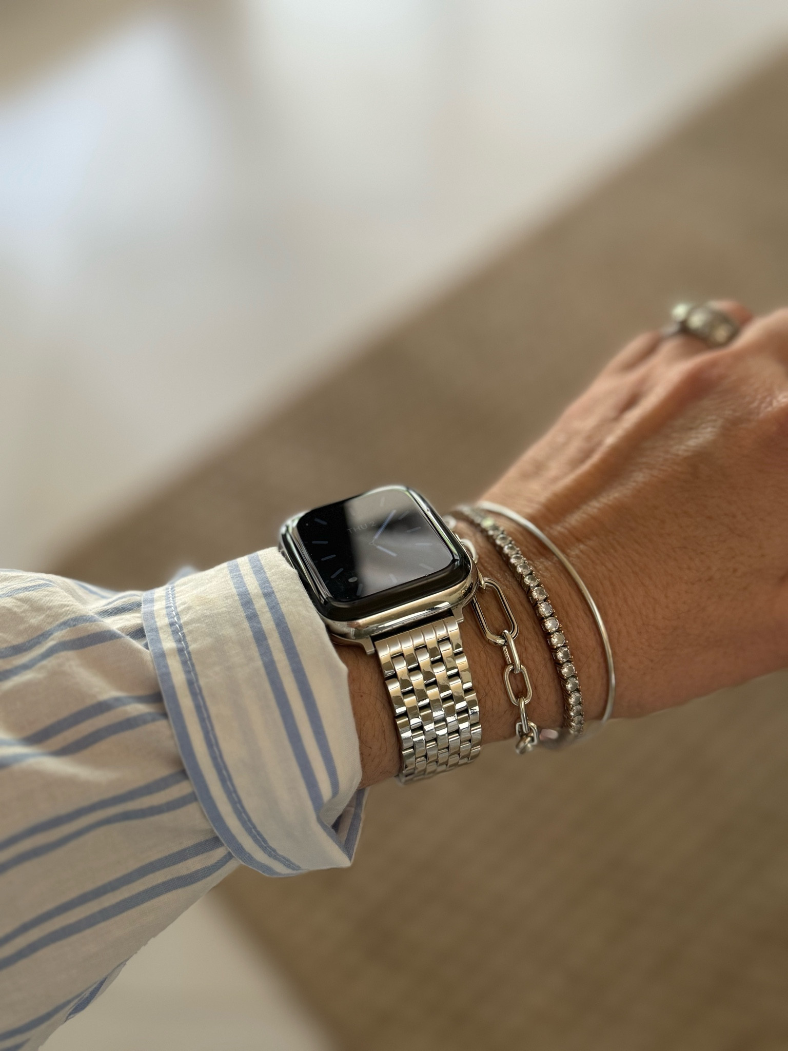My favorite Apple Watch band and bracelets too! Great gift ideas for Mom. Watch Band. Silver Bracelet. Pandora Jewelry. Classic. Mothers Day. Amazon. 

#LTKGiftGuide #LTKFindsUnder100 #LTKFindsUnder50