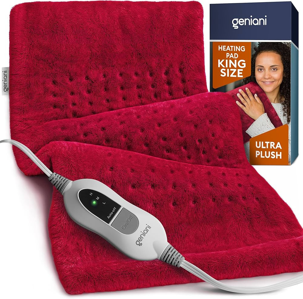 GENIANI XL Heating Pad for Back Pain & Menstrual Pain Relief, FSA HSA Eligible, Auto Shut Off, Ma... | Amazon (US)