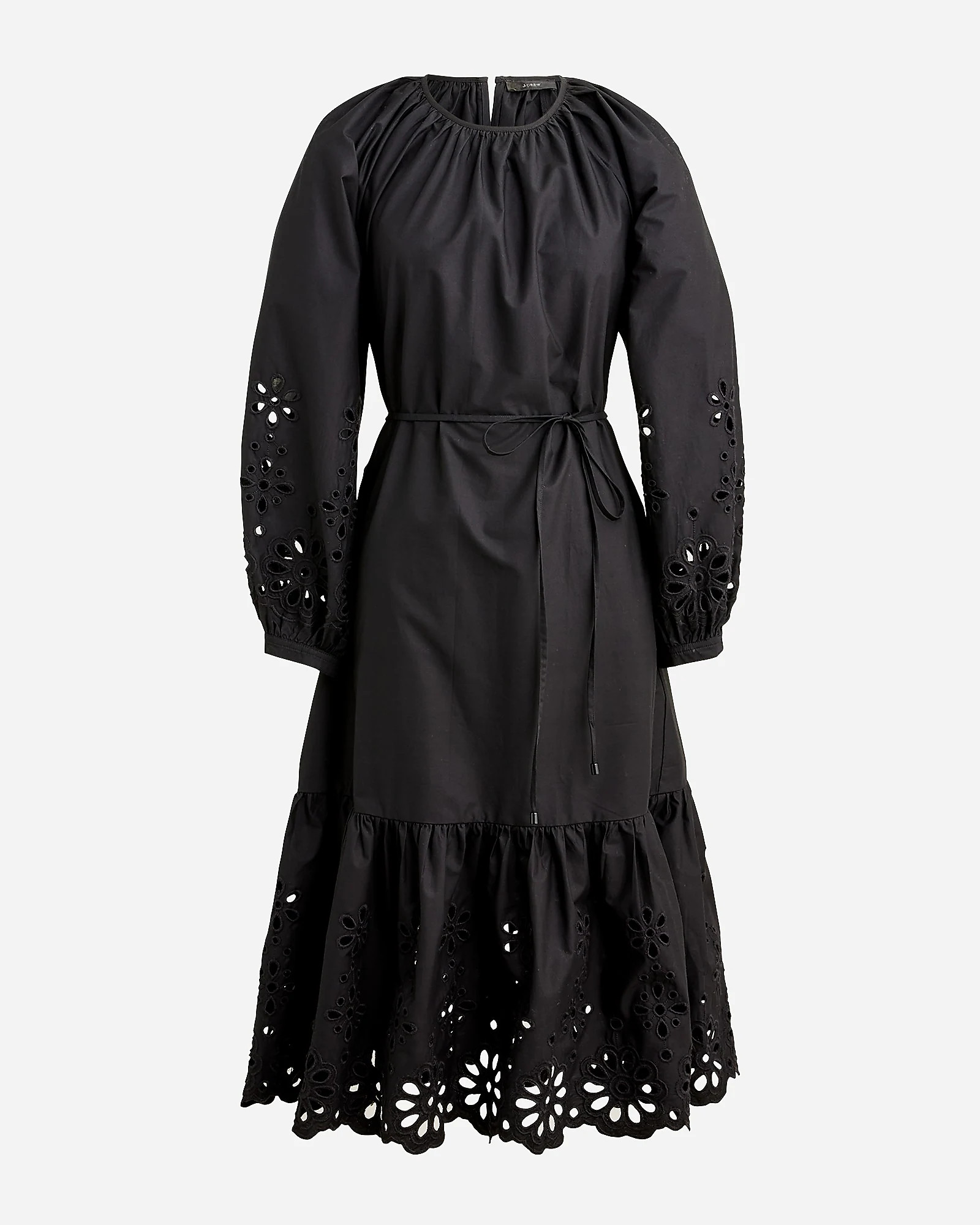 Eyelet-trim midi dress | J. Crew US