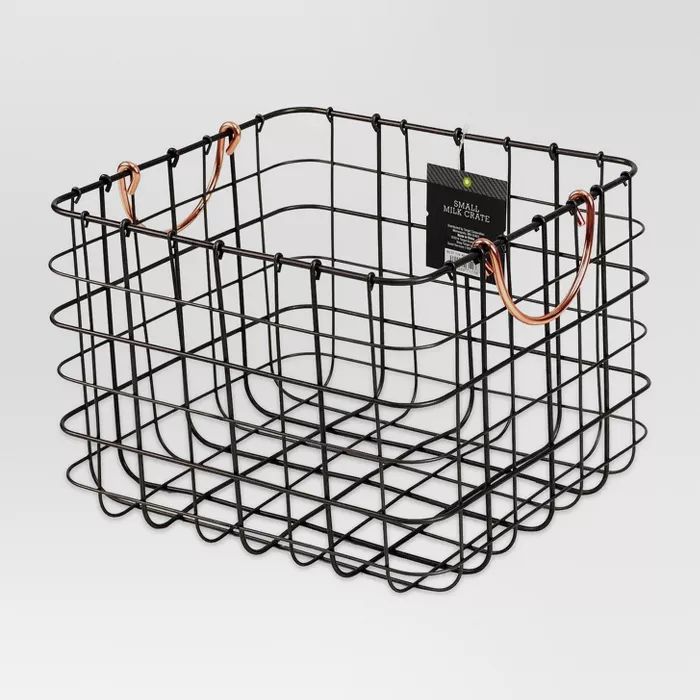 Small Milk Crate with Handles Copper - Threshold™ | Target