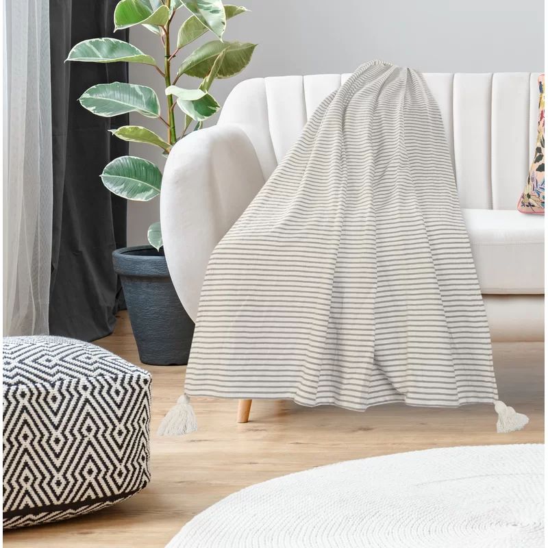 Manni Tasseled Cotton Blanket | Wayfair North America
