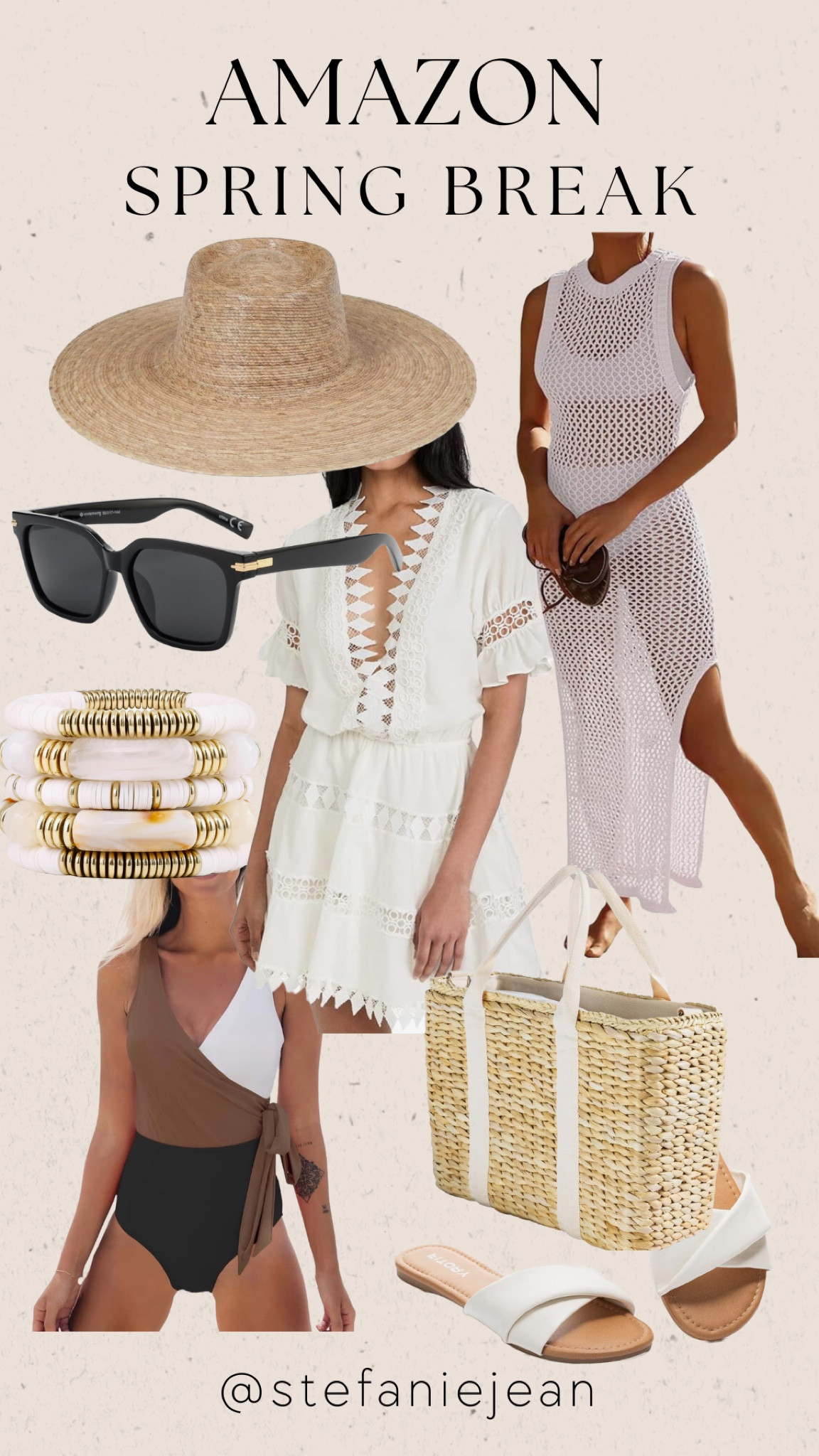 Affordable spring break and resort wear looks from Amazon including this adorable cover up, hat, and swimsuit

#LTKTravel #LTKSaleAlert #LTKSwim