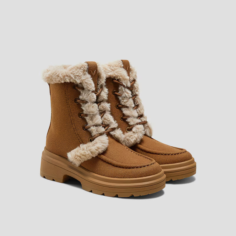 Faux Fur Water-Repellent Lightweight Warm Boots (Terry) | VIVAIA