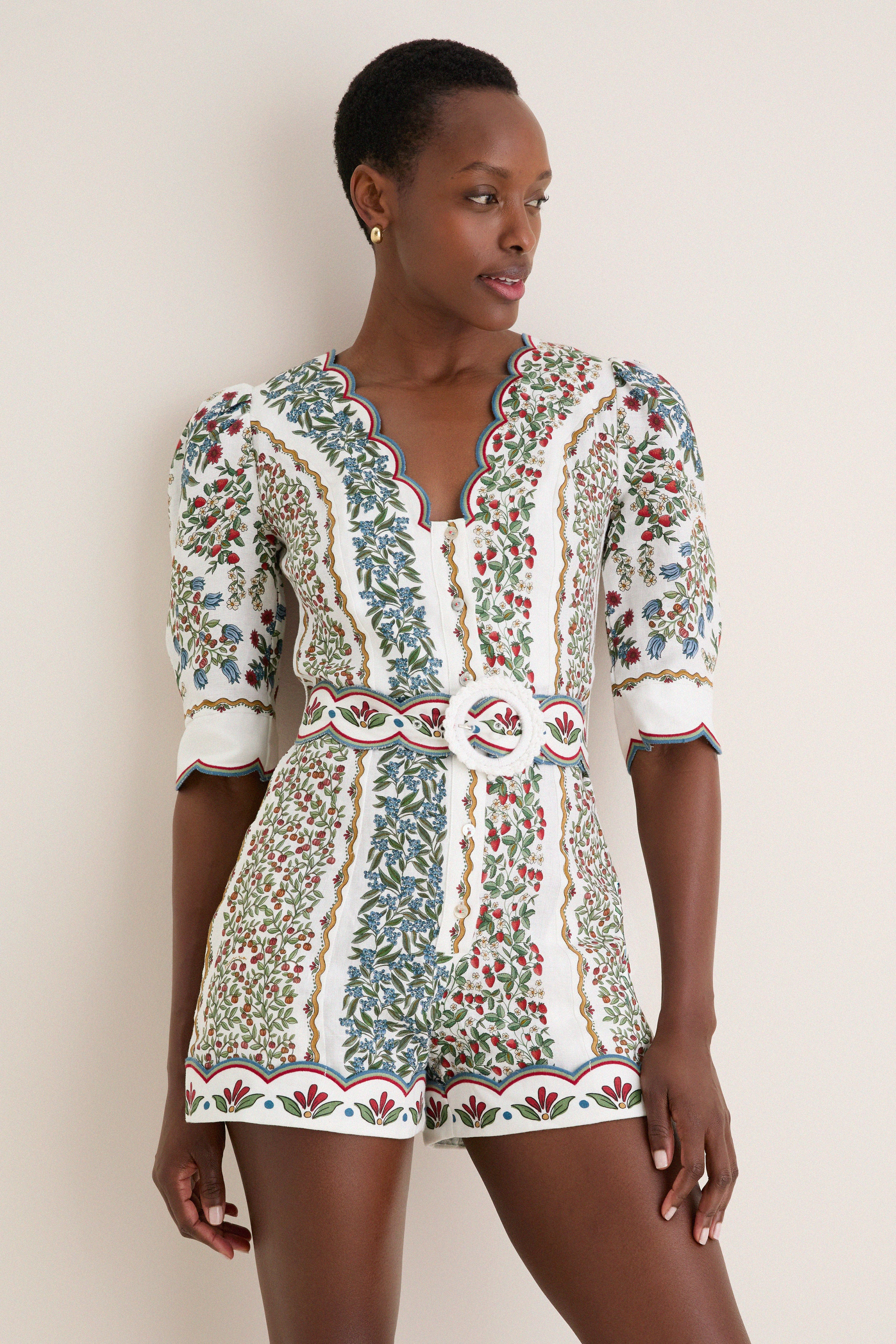 Fruit Beauty Off-White Romper | Tuckernuck (US)