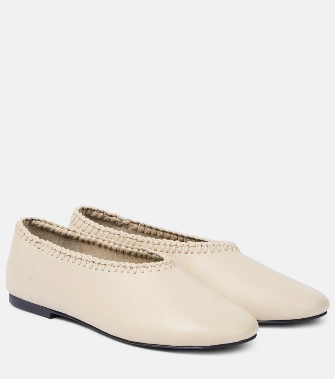 Park embroidered leather ballet flats | Mytheresa (INTL)