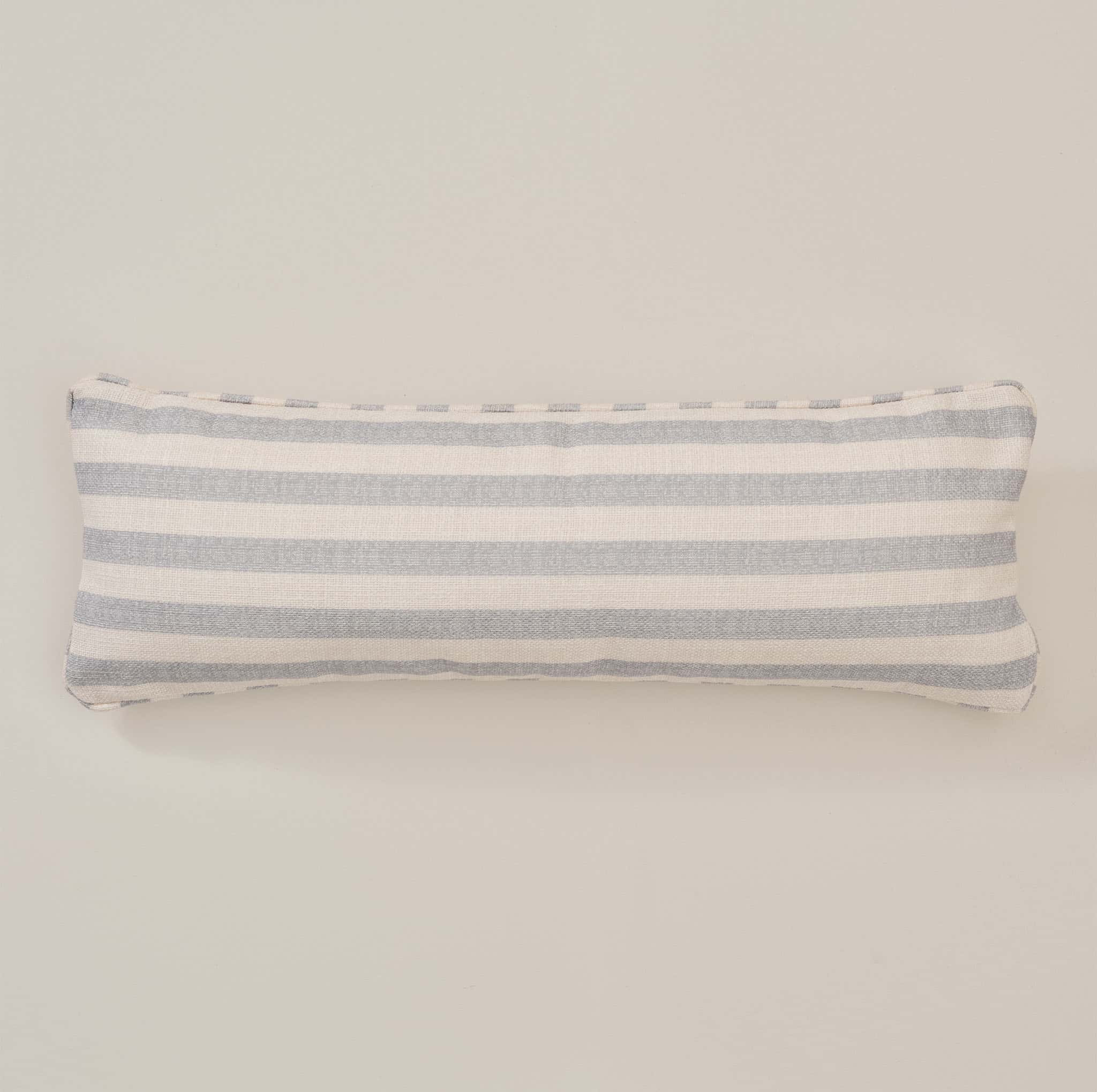 Blue Striped Lumbar Pillow | Bennett in Ivory & Sky | House of Noa | House of Noa