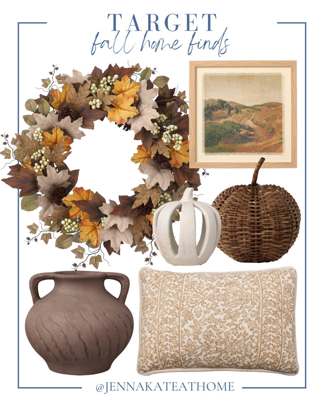 Fall home finds from Target include throw pillows, vase, faux pumpkin decor, wreath, and wall art.

Home decor, looks for less, fall refresh, fall home

#LTKSaleAlert #LTKHome #LTKSeasonal