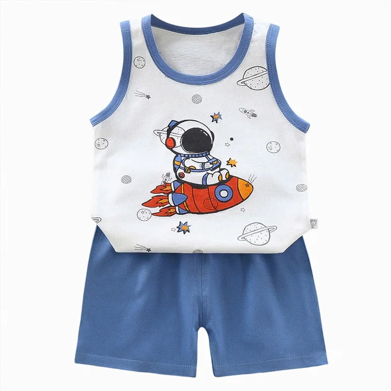 Rotm Toddler Boys Shorts Boy Clothes Toddler Baby Boys Summer Outfits Sleeveless Patchwork T-Shir... | Walmart (US)