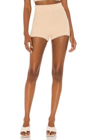 Camila Coelho Toni Knit Shorts in Heather Neutral from Revolve.com | Revolve Clothing (Global)