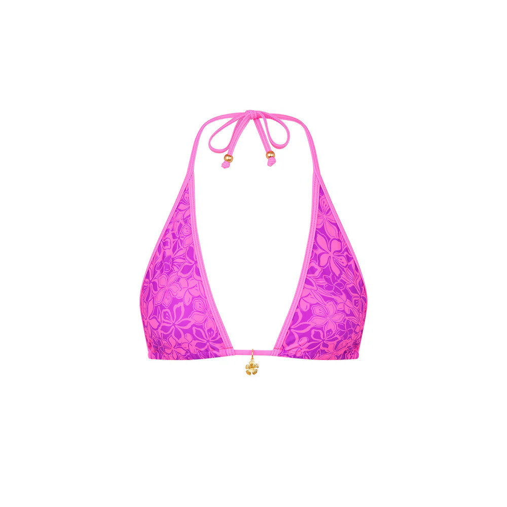 Bind Triangle Halter Bikini Top - Bubble Berry | Kulani Kinis US