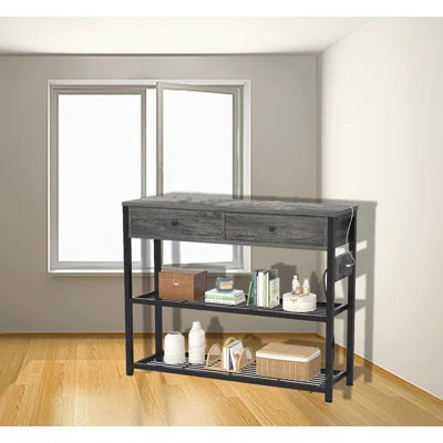 Narrow Sofa Table With Storage Rack | Wayfair North America