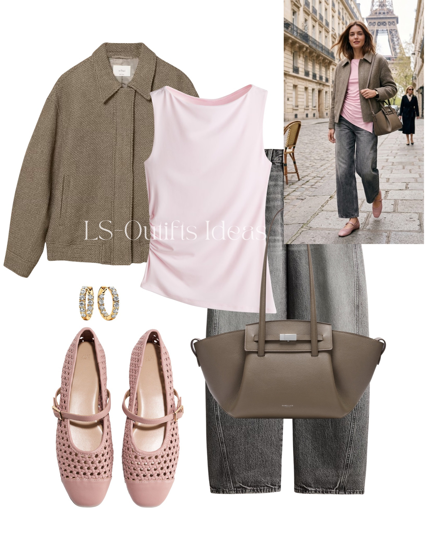 Blush pink and chocolate taupe, the prettiest unexpected color pairing for fall 🩷🤎 A soft pink draped top adds a feminine touch to gray wide-leg denim, while the textured brown jacket and taupe bag keep the look sophisticated. Finished with woven pink Mary Janes and gold earrings.

#FallStyle #PinkOutfit #BrownOutfit #ChocolateBrown #BlushPink #GrayJeans #MaryJanes #FallOutfit #OutfitInspo #OutfitIdeas #FeminineStyle #CasualChic #ChicOutfit #ColorCombination #ElevatedBasics #WomensFashion #LTKStyle #LTKFashion

#LTKWorkwear #LTKSeasonal #LTKootd