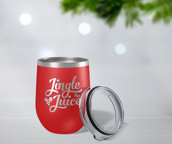 Personalized Wine Tumbler, Jingle Juice, Custom Christmas Gift, Holiday Party Gift, Office Xmas G... | Etsy (US)