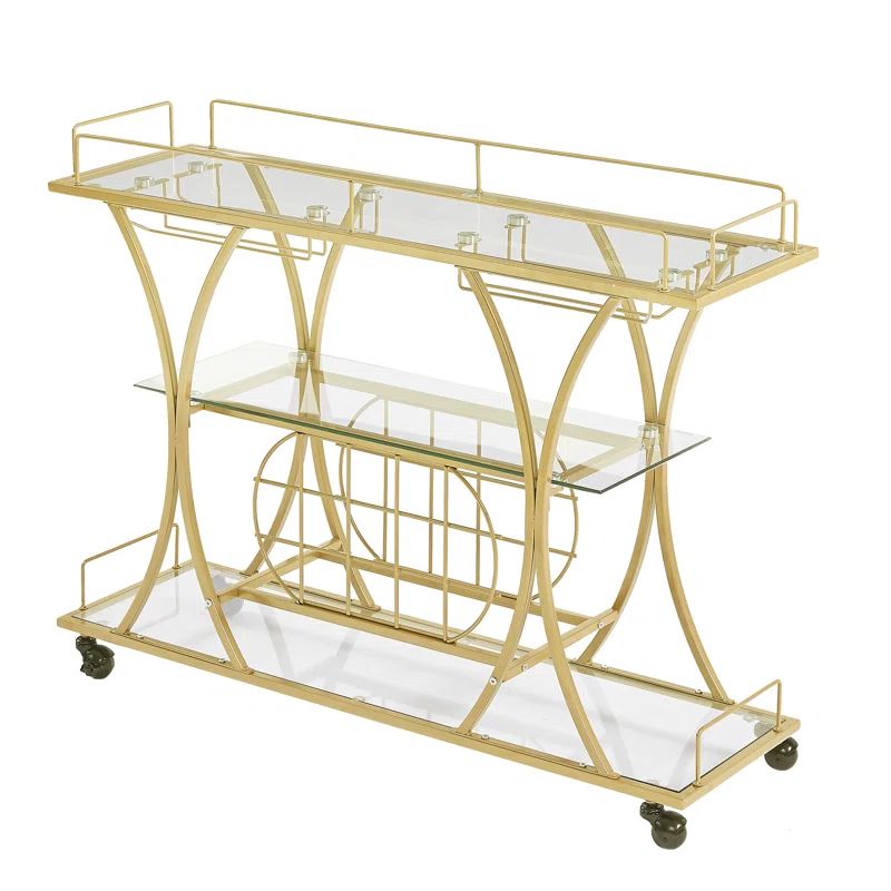 Meyosha Metal Bar Cart | Wayfair North America