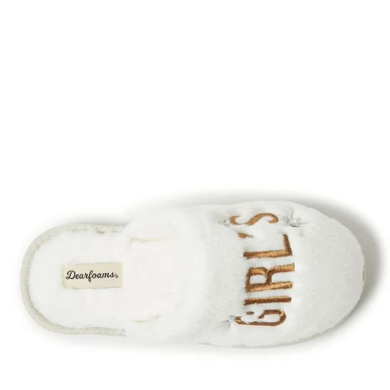 Dearfoams Women's Bridal Celebration Fuzzy Scuff House Slipper | Walmart (US)