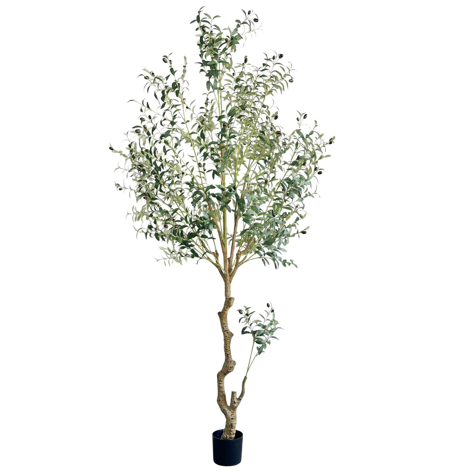 Artificial Olive Tree, 8FT Fake Potted Olive Silk Tree with Planter Large Faux Olive Branches and... | Amazon (US)