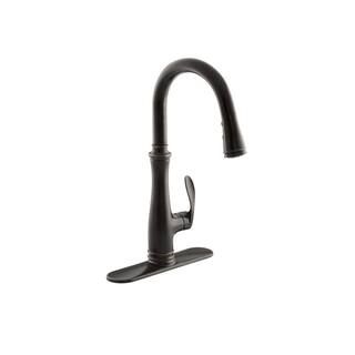 Bellera Single-Handle Pull-Down Sprayer Kitchen Faucet with DockNetik and Sweep Spray in Oil-Rubb... | The Home Depot