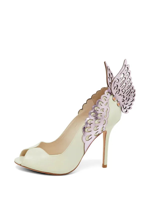 Angelica Lunar winged peep-toe pumps | Farfetch Global