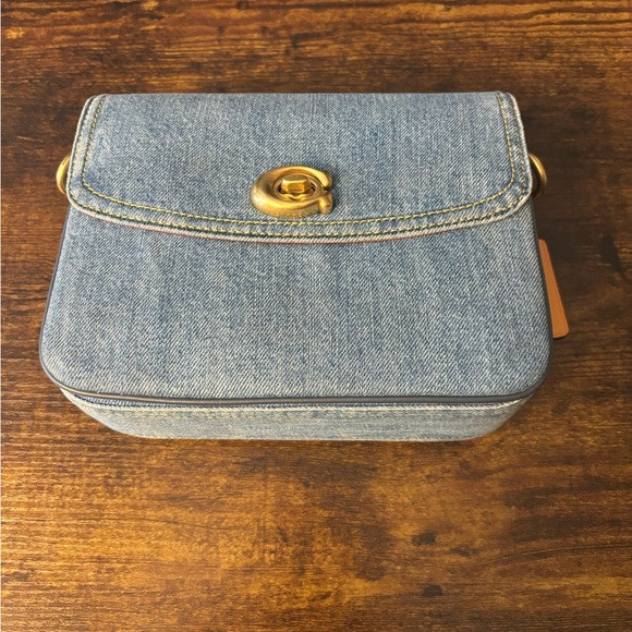 Coach Denim Cassie 19 with Gold Accents | Poshmark