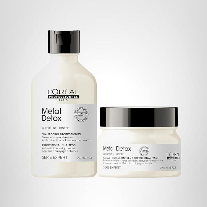 L'Or\u00e9al Professionnel Paris Metal Detox Shampoo & Mask Set - Hydrating Hair Repair Set For D... | Amazon (US)