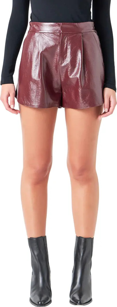 Shiny Faux Leather Shorts | Nordstrom