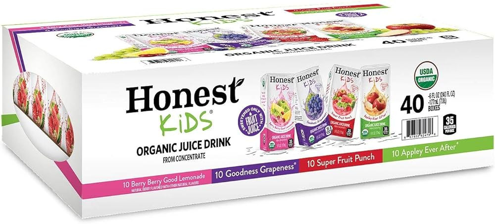 Honest Kids Organic Juice Drink, Variety Pack (6 oz. boxes, 40 pk.) | Amazon (US)