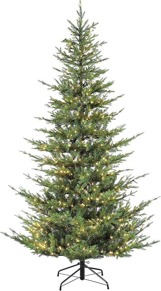 Amazon.com: Puleo International 6.5' Pre-Lit Natural Fir Artificial Christmas Tree with 450 Light... | Amazon (US)